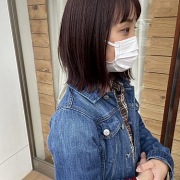 ピンクブラウンSign 南区皆実町美容室サイン