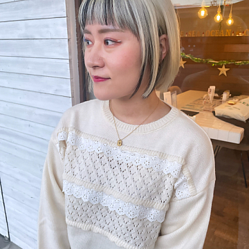 ホワイトブロンドSign 南区皆実町美容室サイン