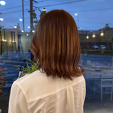 ピンクブラウン Sign 南区皆実町美容室サイン