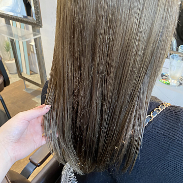 オリーブベージュ Sign 南区皆実町美容室サイン