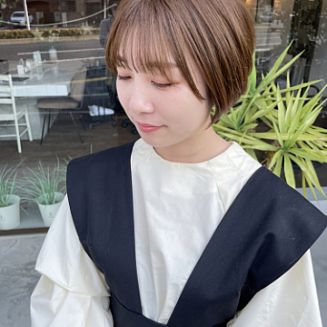 丸みショートSign 南区皆実町美容室サイン