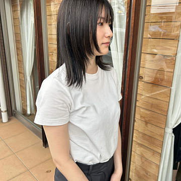 顔まわりレイヤー Sign honey 南区宇品美容室サインハニー