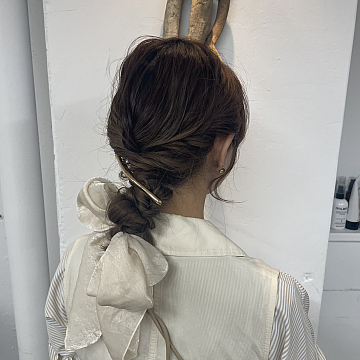 Sign 南区皆実町美容室 サイン リボンアレンジ