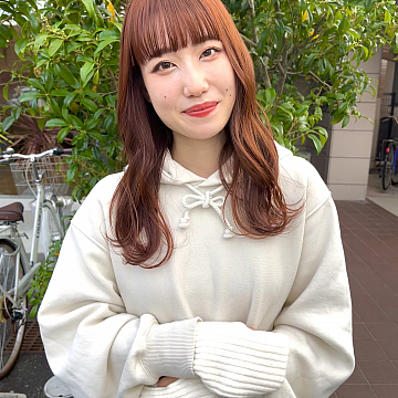 ライトオレンジ Sign 南区皆実町美容室サイン