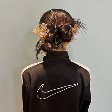 カチモリアレンジ 成人式前撮りヘア Sign honey 南区宇品美容室サインハニー