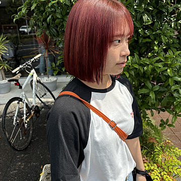 チェリーレッド Sign南区皆実町美容室サイン