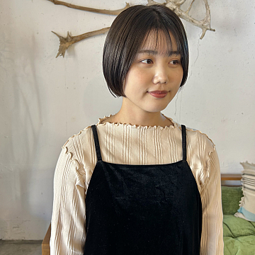 丸みショートボブsea by Sign 中区大手町美容室シーバイサイン