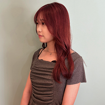 ボルドーカラー Sign honey 南区宇品美容室サインハニー