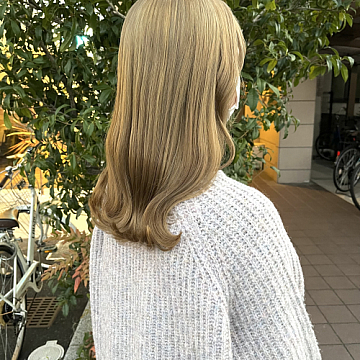 ミルクティーベージュ Sign 南区皆実町美容室サイン