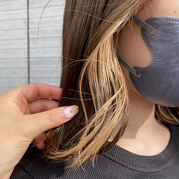 イヤリングカラー Sign 南区皆実町美容室サイン