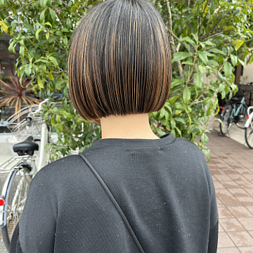 ぱつボブ Sign 南区皆実町美容室サイン