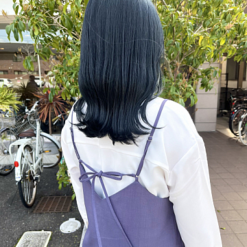 ネイビーカラー Sign 南区皆実町美容室サイン