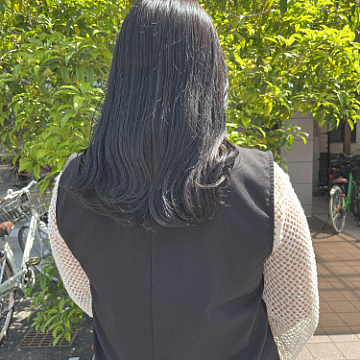 アッシュブラック Sign 南区皆実町美容室サイン