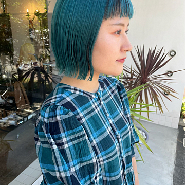 ターコイズカラーSign 南区皆実町美容室サイン